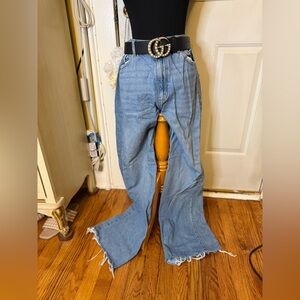 Garage Light Blue Flare Jeans
